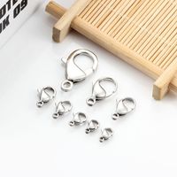 10 PCS/Package Stainless Steel Solid Color Polished Lobster Clasp main image 1