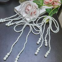 1 Piece Imitation Pearl Bow Knot Polished Accessory Material main image 1