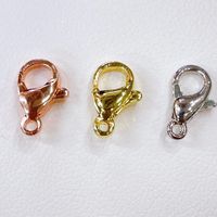 10 PCS/Package 10 * 7mm 12 * 7mm 15 * 10mm Stainless Steel Solid Color Lobster Clasp main image 5