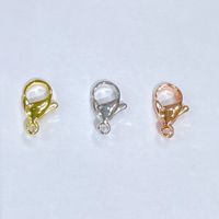 10 PCS/Package 10 * 7mm 12 * 7mm 15 * 10mm Stainless Steel Solid Color Lobster Clasp main image 3