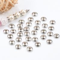 100 PCS/Package 6 * 2mm Hole 2~2.9mm Stainless Steel Solid Color Polished Beads main image 1