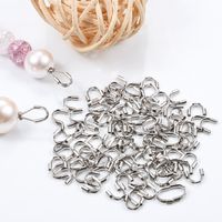 100 PCS/Package 5*4.5mm 6 * 5mm Stainless Steel Solid Color Polished Jewelry Buckle main image 4