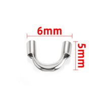 100 PCS/Package 5*4.5mm 6 * 5mm Stainless Steel Solid Color Polished Jewelry Buckle main image 2