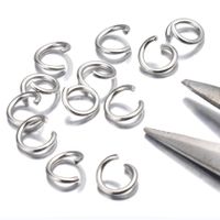 200 Pieces Per Pack 0.5*2.5 0.5 * 3mm 0.6 * 3mm Stainless Steel Round Polished Broken Ring main image 5