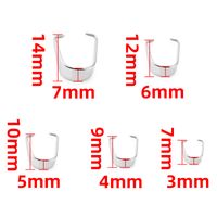100 PCS/Package Stainless Steel Solid Color Melon Seed Buckle main image 2