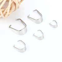 100 PCS/Package Stainless Steel Solid Color Melon Seed Buckle main image 4