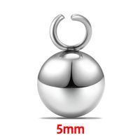 100 PCS/Package Diameter 5mm Stainless Steel Round Pendant main image 2