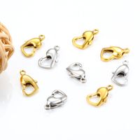 10 PCS/Package Stainless Steel Heart Shape Lobster Clasp main image 1