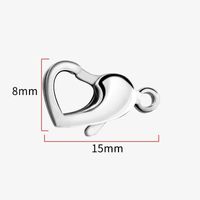 10 PCS/Package Stainless Steel Heart Shape Lobster Clasp main image 2