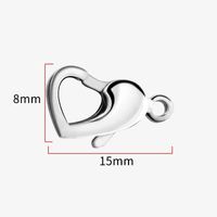 10 PCS/Package Stainless Steel Heart Shape Lobster Clasp sku image 1