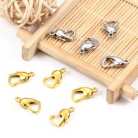10 PCS/Package Stainless Steel Heart Shape Lobster Clasp main image 3