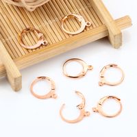 20 PCS/Package Stainless Steel Solid Color Polished Earring Findings main image 2