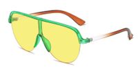 Casual Color Block Pc Toad Glasses Full Frame Women's Sunglasses sku image 4