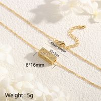 Copper 18K Gold Plated Simple Style Rainbow Inlaid Zircon Necklace main image 2