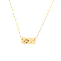 Kupfer 18 Karat Vergoldet Einfacher Stil Regenbogen Eingelegter Zirkon Halskette main image 9