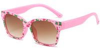 Cute Sweet Ditsy Floral Pc Square Full Frame Kids Sunglasses sku image 1