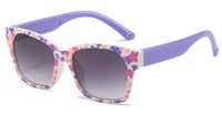 Cute Sweet Ditsy Floral Pc Square Full Frame Kids Sunglasses sku image 4