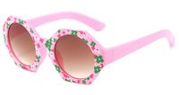 Cute Sweet Ditsy Floral Pc Round Frame Full Frame Kids Sunglasses sku image 1
