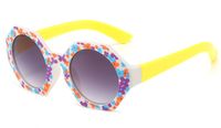 Cute Sweet Ditsy Floral Pc Round Frame Full Frame Kids Sunglasses sku image 5