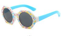 Cute Sweet Ditsy Floral Pc Round Frame Full Frame Kids Sunglasses sku image 6