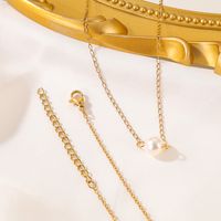 Stainless Steel Elegant Vintage Style Round Pearl Plating Necklace main image 4
