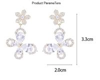 1 Pair Sweet Flower Plating Copper Drop Earrings main image 2