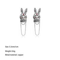 1 Pair IG Style Cute Rabbit Tassel Plating Chain Copper Ear Studs main image 6