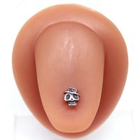 1 Piece Tongue Rings Hip-Hop Exaggerated Punk Wings Skull 316 Stainless Steel  Copper Inlay White Gold Plated Tongue Rings main image 10