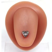 1 Piece Tongue Rings Hip-Hop Exaggerated Punk Wings Skull 316 Stainless Steel  Copper Inlay White Gold Plated Tongue Rings main image 9