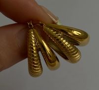 1 Pair Modern Style Simple Style U Shape Stainless Steel 18K Gold Plated Hoop Earrings main image 7
