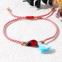 Simple Style Insect Cotton Glass Copper Plating Braid Unisex Drawstring Bracelets sku image 1