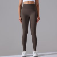Modern Style Simple Style Solid Color Nylon Cotton Blend Active Bottoms Leggings main image 5