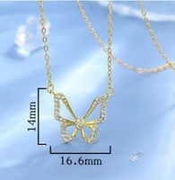 Sterling Silver Sweet Butterfly Plating Pendant Necklace main image 2