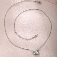 304 Stainless Steel 18K Gold Plated Raw Steel XUPING Simple Style Heart Shape Earrings Necklace main image 9