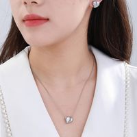 304 Stainless Steel 18K Gold Plated Raw Steel XUPING Simple Style Heart Shape Earrings Necklace main image 7