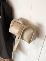 Women's Pu Leather Solid Color Classic Style Zipper Pillow Shape Bag sku image 2