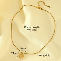 Wholesale Elegant Heart Shape Artificial Feather Brass Inlay 18K Gold Plated Zircon Pendant Necklace main image 2