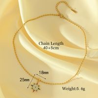 Wholesale Simple Style Star Stainless Steel Copper Inlay 18K Gold Plated Zircon Pendant Necklace main image 2