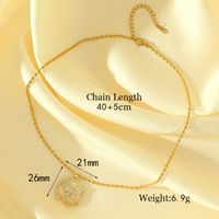 Stainless Steel Titanium Steel 18K Gold Plated Simple Style Inlay Butterfly Zircon Pendant Necklace main image 5