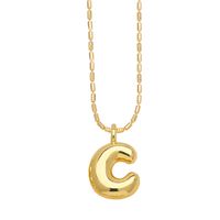 Copper Gold Plated Simple Style Letter Pendant Necklace main image 5