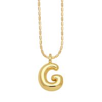 Copper Gold Plated Simple Style Letter Pendant Necklace sku image 7