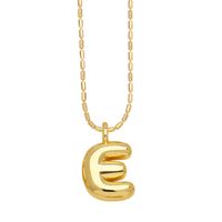 Copper Gold Plated Simple Style Letter Pendant Necklace sku image 5
