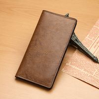 Men's Solid Color Pu Leather Flip Cover Wallets sku image 8