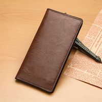 Men's Solid Color Pu Leather Flip Cover Wallets sku image 7