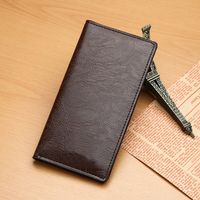 Men's Solid Color Pu Leather Flip Cover Wallets sku image 6