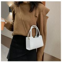 Women's Small Pu Leather Solid Color Preppy Style Classic Style Zipper Shoulder Bag sku image 3