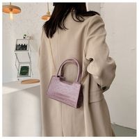 Women's Small Pu Leather Solid Color Preppy Style Classic Style Zipper Shoulder Bag sku image 1