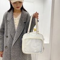 Women's Medium Pu Leather Solid Color Vintage Style Classic Style Zipper Square Bag main image 2
