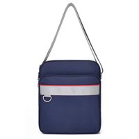 Unisex Medium Oxford Cloth Color Block Basic Zipper Crossbody Bag sku image 4