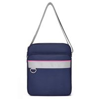 Unisex Medium Oxford Cloth Color Block Basic Zipper Crossbody Bag sku image 8